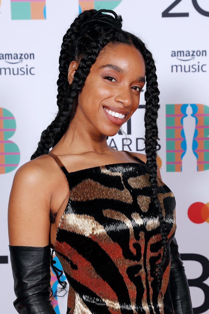 LONDON, ENGLAND - MAY 11: Lianne La Havas poses in the media room during The BRIT Awards 2021 at The...