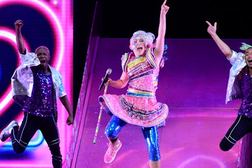 ANAHEIM, CALIFORNIA - AUGUST 13: Singer JoJo Siwa performs at Honda Center on August 13, 2019 in Ana...