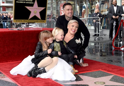 Pink, Carey Hart, Willow Sage Hart and Jameson Moon Hart attend the ceremony honoring Pink with Star...