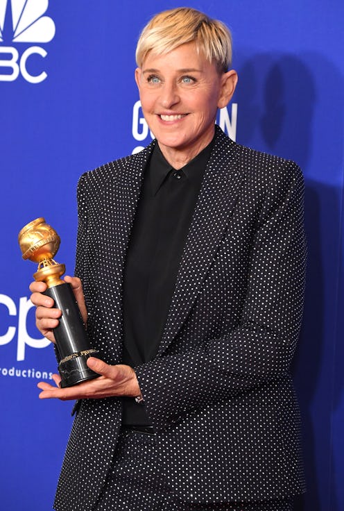 BEVERLY HILLS, CALIFORNIA - JANUARY 05: Ellen Degeneres poses in the press room at the 77th Annual ...