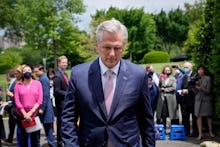 WASHINGTON, DC - MAY 12: House Minority Leader Kevin McCarthy (R-CA) departs after speaking with rep...