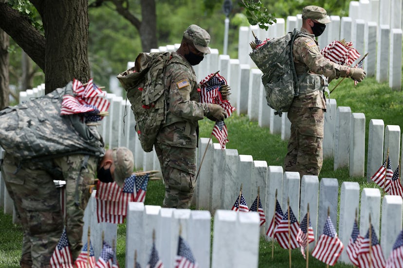 Arlington National Cemetery on memorial day 