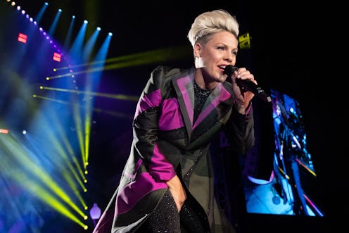 US singer/songwriter Pink performs at the 2019 F1 United States Grand Prix at Circuit of the America...