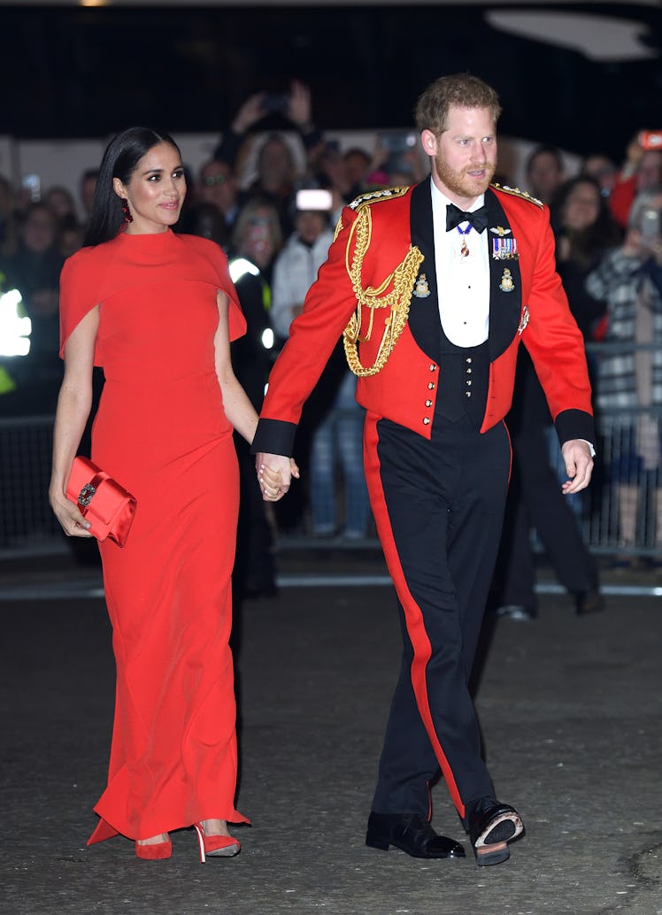 LONDON, ENGLAND - MARCH 07: Prince Harry, Duke of Sussex and Meghan, Duchess of Sussex attend the Mo...