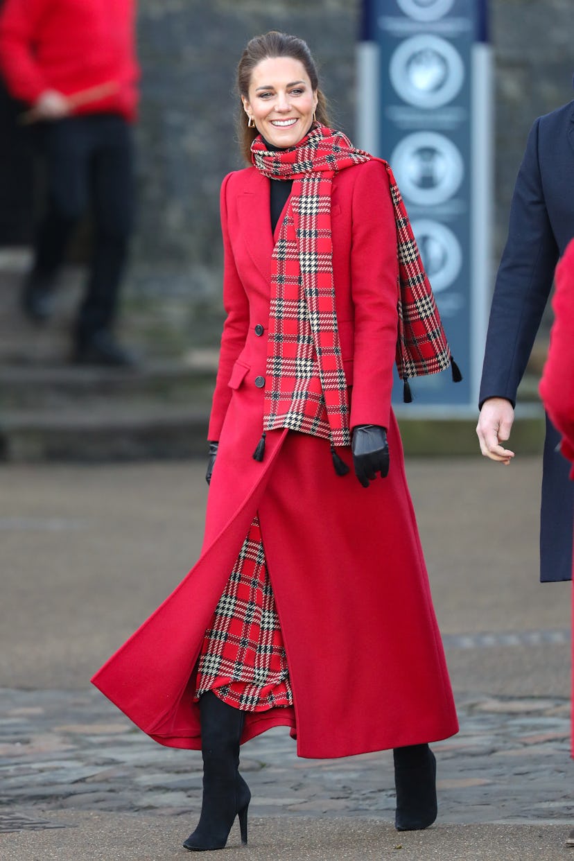 CARDIFF, WALES - DECEMBER 08: Catherine, Duchess of Cambridge attends Cardiff Castle on December 08,...