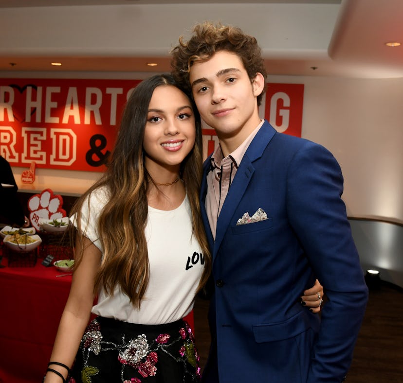 BURBANK, CALIFORNIA - NOVEMBER 01: Olivia Rodrigo (L) and Joshua Bassett pose at the after party for...