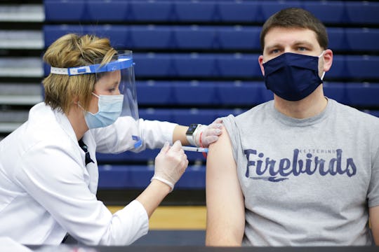 Educational staff at Kettering City Schools receive the Covid-19 vaccine as a part of Ohios Phase 1B...