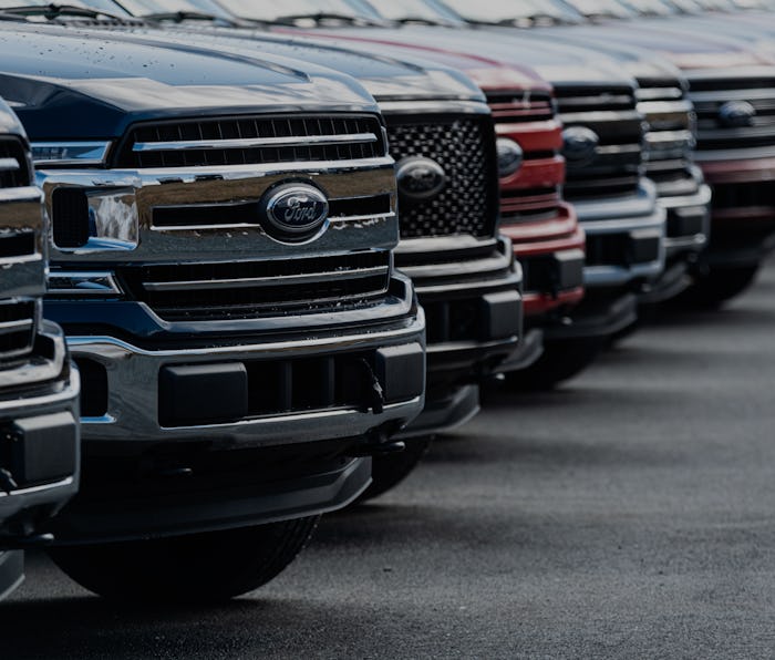 Dartmouth, Canada - February 28, 2020 - 2020 Ford F-150 Pickup Trucks at a Ford dealership.