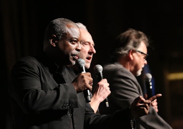 LAS VEGAS, NV - AUGUST 09:  (L-R) Actors LeVar Burton, Brent Spiner and Jonathan Frakes speak during...