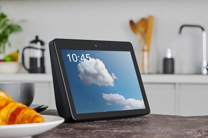 An Amazon Echo Show smart speaker photographed on a kitchen counter, taken on January 9, 2019. (Phot...