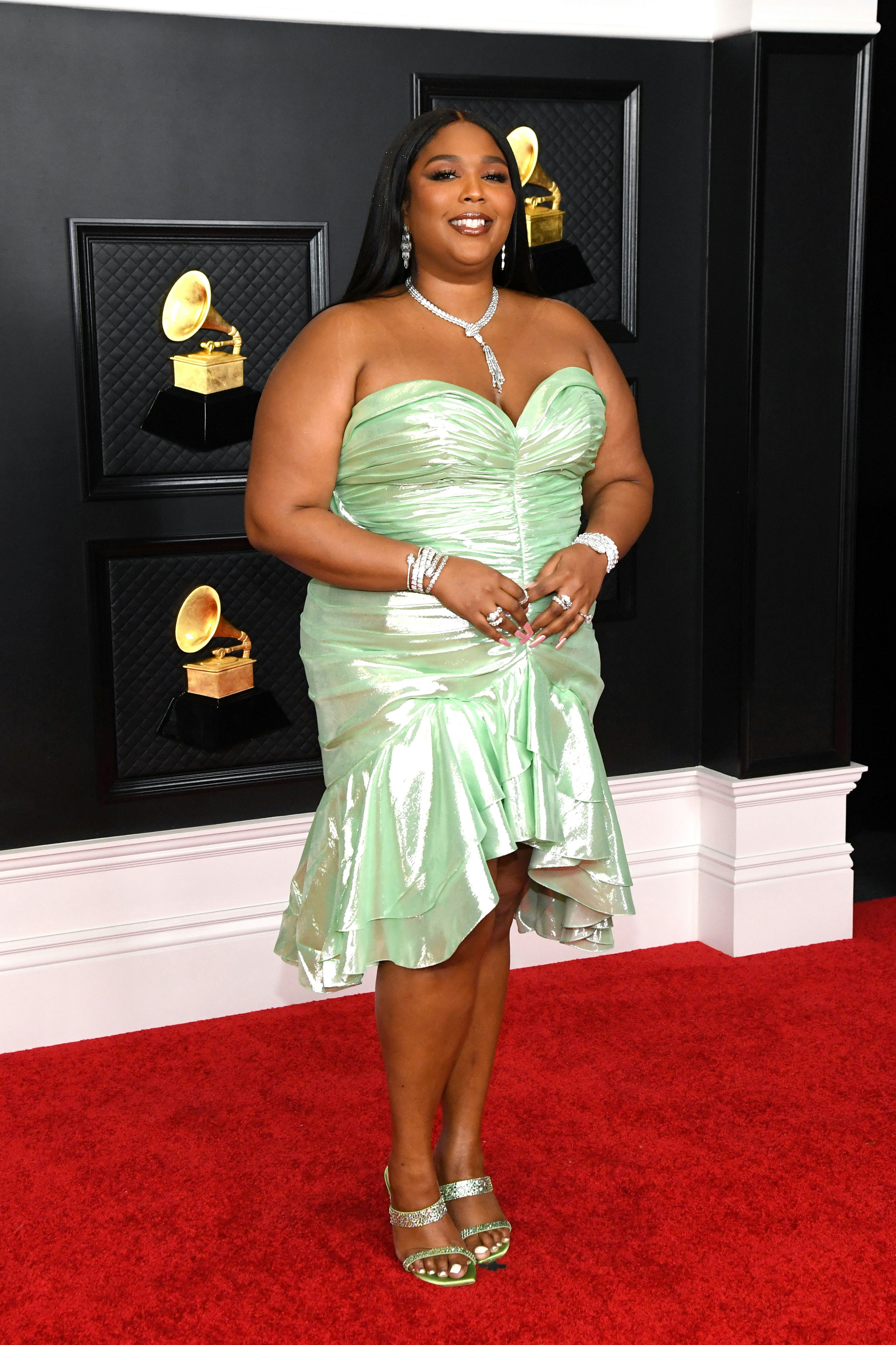 LOS ANGELES, CALIFORNIA - MARCH 14: Lizzo attends the 63rd Annual GRAMMY Awards at Los Angeles Conve...