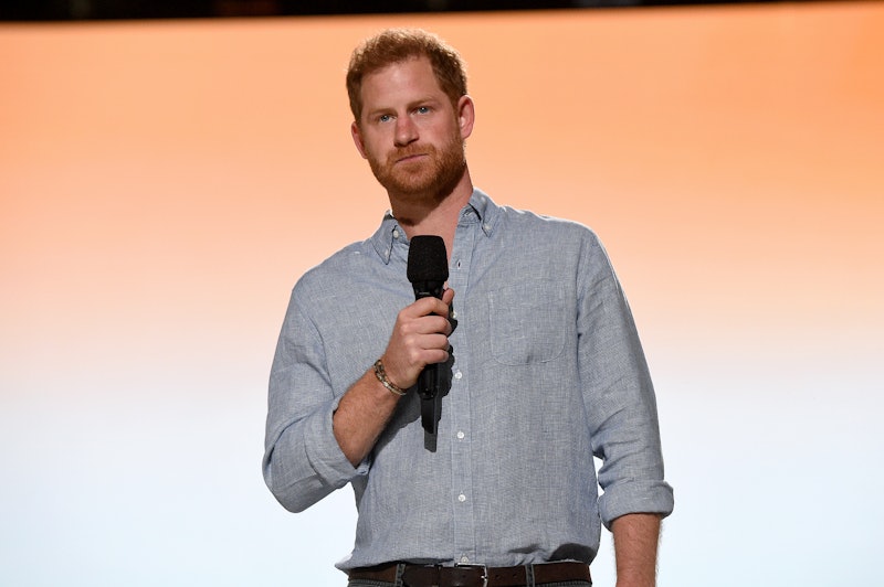 INGLEWOOD, CALIFORNIA: In this image released on May 2, Prince Harry, The Duke of Sussex speaks onst...