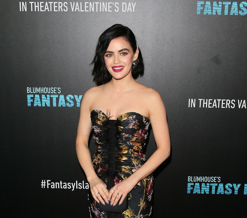 CENTURY CITY, CALIFORNIA - FEBRUARY 11: Lucy Hale attends the premiere of Columbia Pictures' "Blumho...