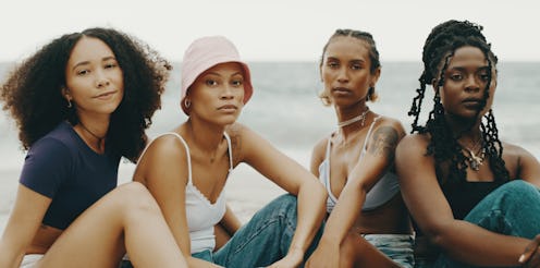 Shot of young friend group hanging out