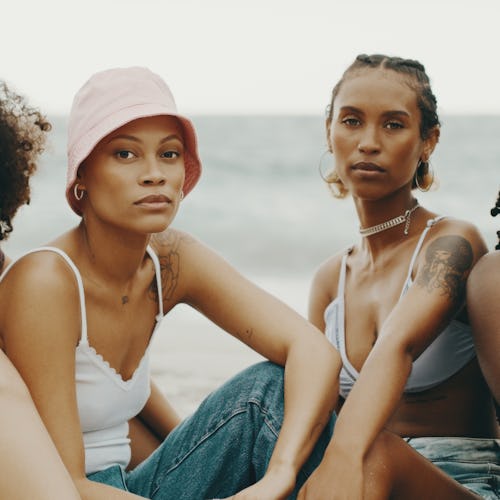 Shot of young friend group hanging out