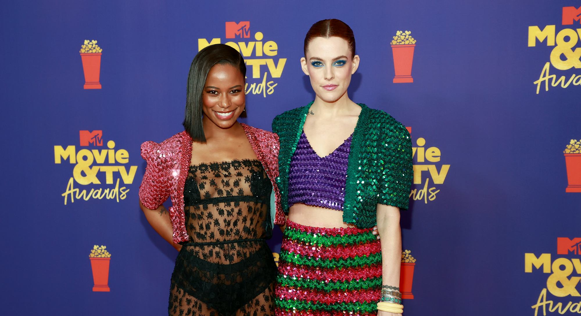 LOS ANGELES, CALIFORNIA - MAY 16: (EDITORS NOTE: Image contains nudity) (L-R) Taylour Paige and Rile...