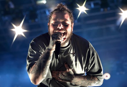 American singer Post Malone Artist of the Year 2020 Billboard Music Awards.Record for Post Malone wi...