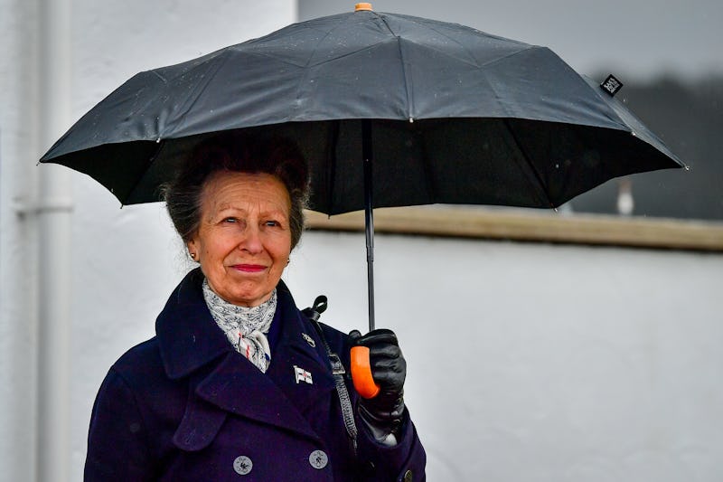 COWES, ENGLAND - APRIL 14: Princess Anne, Princess Royal visits the Royal Victoria Yacht Club, on th...