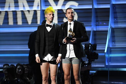Josh Dun and Tyler Joseph of Twenty One Pilots accept the award for Best Pop Duo/Group Performance d...