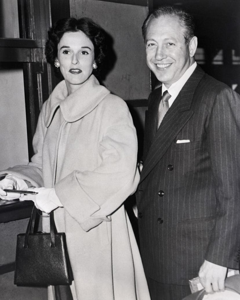 (Original Caption) 8/1/1947-New York, NY: Among the outward bound passengers on the luxurious Queen ...