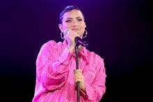 BEVERLY HILLS, CALIFORNIA - MARCH 22: Demi Lovato performs onstage during the OBB Premiere Event for...