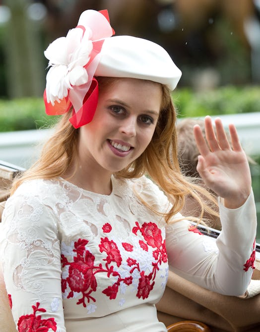 ASCOT, ENGLAND - JUNE 21:  Princess Beatrice arrives by carriage on Ladies Day of Royal Ascot 2012 a...
