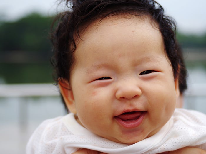 cute baby smiling