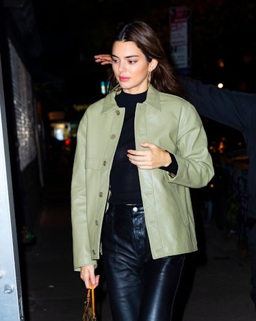 NEW YORK, NEW YORK - NOVEMBER 19: Kendall Jenner goes to dinner with Joan Smalls and Gigi Hadid at C...