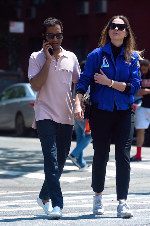 NEW YORK, NY - MAY 20:  Aziz Ansari and Serena Campbell seen out and about in Manhattan on  May 20, ...