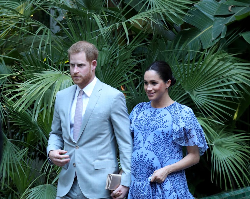 RABAT, MOROCCO - FEBRUARY 25: Prince Harry, Duke of Sussex and Meghan, Duchess of Sussex leave the ...
