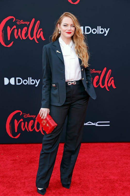 LOS ANGELES, CALIFORNIA - MAY 18: Emma Stone attends the Los Angeles premiere of Disney's "Cruella" ...