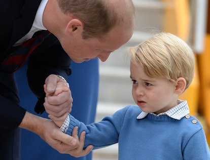 Prince George was having a chat with his dad.