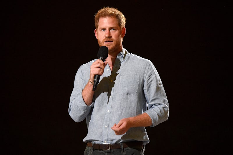 INGLEWOOD, CALIFORNIA: In this image released on May 2, Prince Harry, The Duke of Sussex speaks onst...