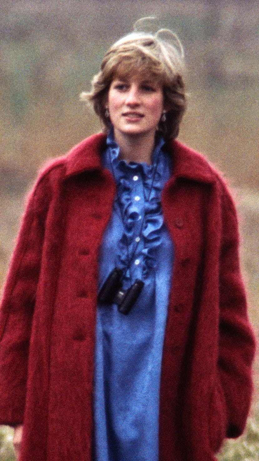 LIVERPOOL, UNITED KINGDOM - APRIL 03: Princess Diana at the Grand National in Aintree while pregnant...