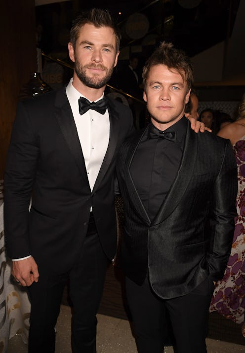 BEVERLY HILLS, CA - JANUARY 08: Actors Chris Hemsworth and Luke Hemsworth attend HBO's Official Gol...