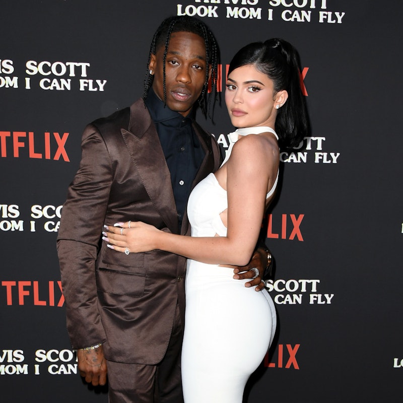 SANTA MONICA, CALIFORNIA - AUGUST 27: (L-R) Travis Scott and Kylie Jenner attend the premiere of Net...