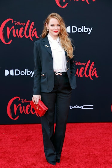 LOS ANGELES, CALIFORNIA - MAY 18: Emma Stone attends the Los Angeles premiere of Disney's "Cruella" ...