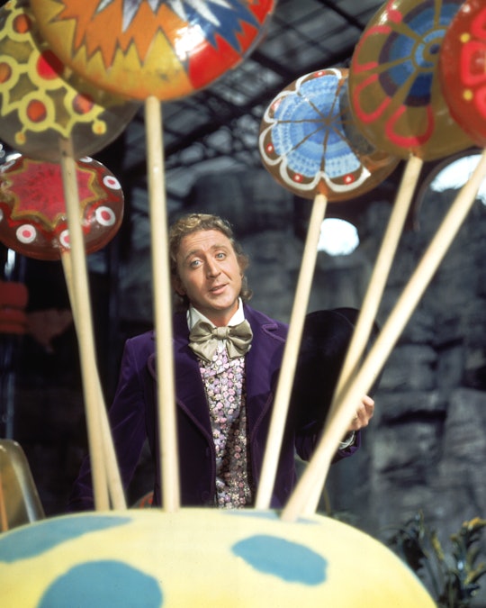 Actor Gene Wilder as Willy Wonka on the set of the fantasy film 'Willy Wonka & the Chocolate Factory...