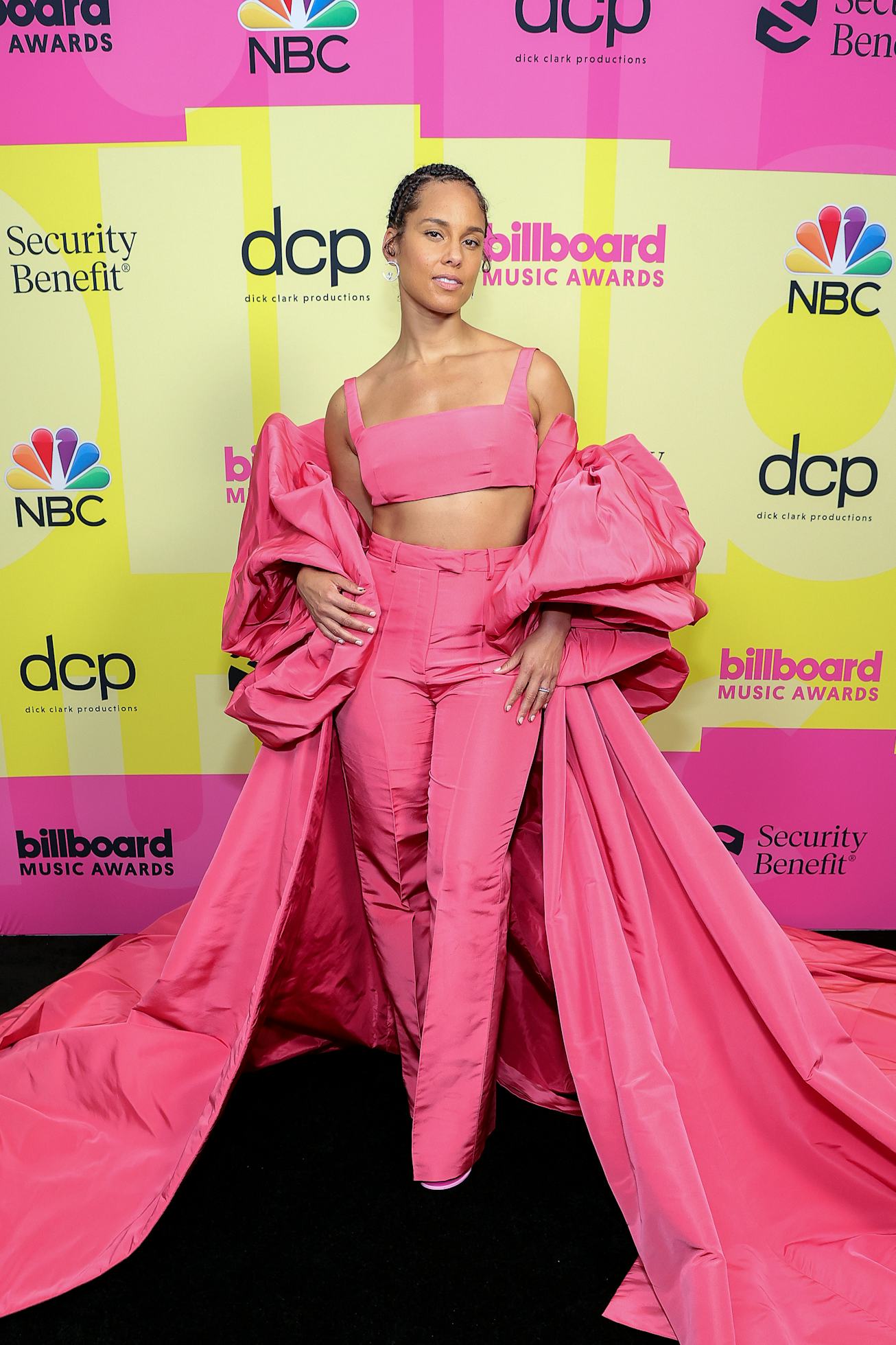 LOS ANGELES, CALIFORNIA - MAY 23: In this image released on May 23, Alicia Keys poses backstage for ...