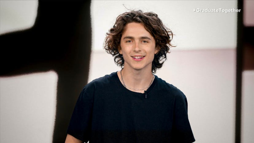 UNSPECIFIED - MAY 16: In this screengrab, Timothee Chalamet speaks during Graduate Together: America...