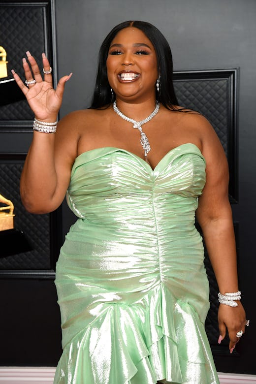 Lizzo attends the 63rd Annual GRAMMY Awards at Los Angeles Convention Center on March 14, 2021.