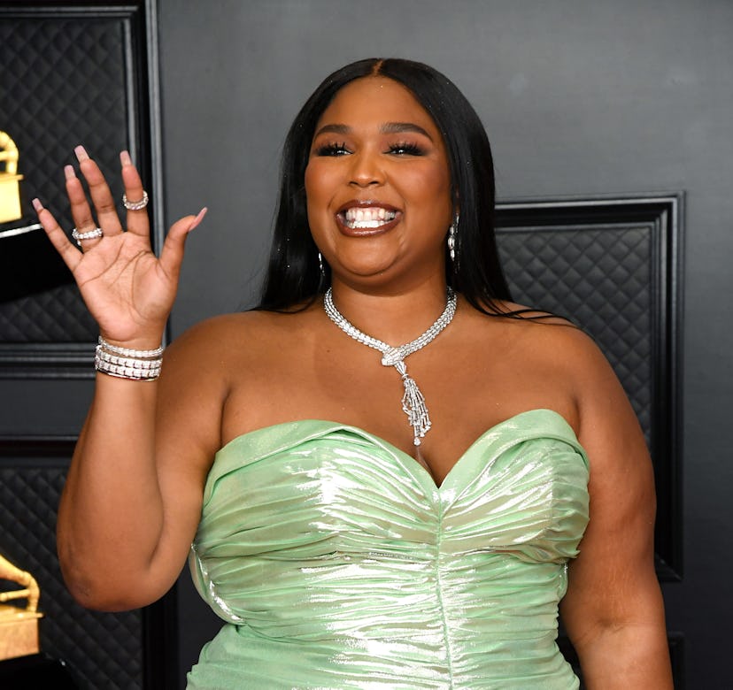 Lizzo attends the 63rd Annual GRAMMY Awards at Los Angeles Convention Center on March 14, 2021.