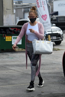 MIAMI, FL - JANUARY 24,  Jennifer Lopez arrives at the gym on January 24, 2021 in Miami, Florida. (P...