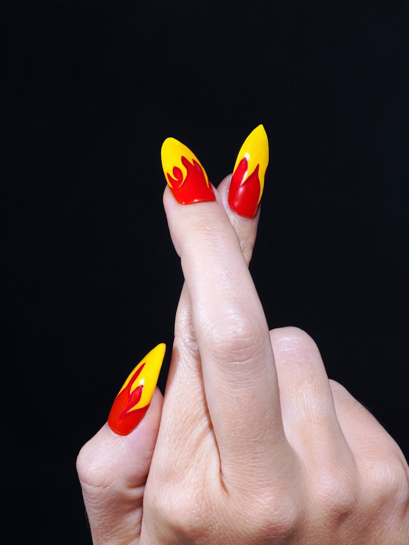 Flame nail art is the must-try manicure design of the summer.