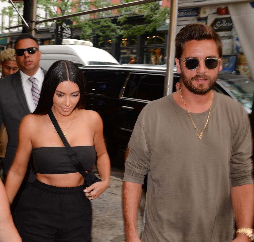 NEW YORK, NY - AUGUST 02:  Kim Kardashian and Scott Disick are seen on August 2, 2017 in New York Ci...