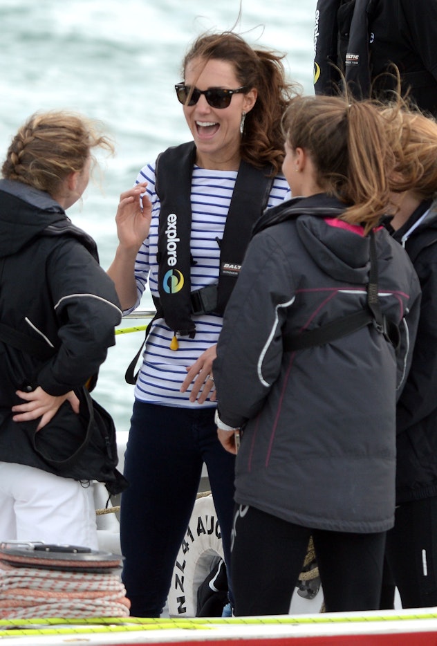 Kate Middleton beat her husband during a sailing race in 2014.