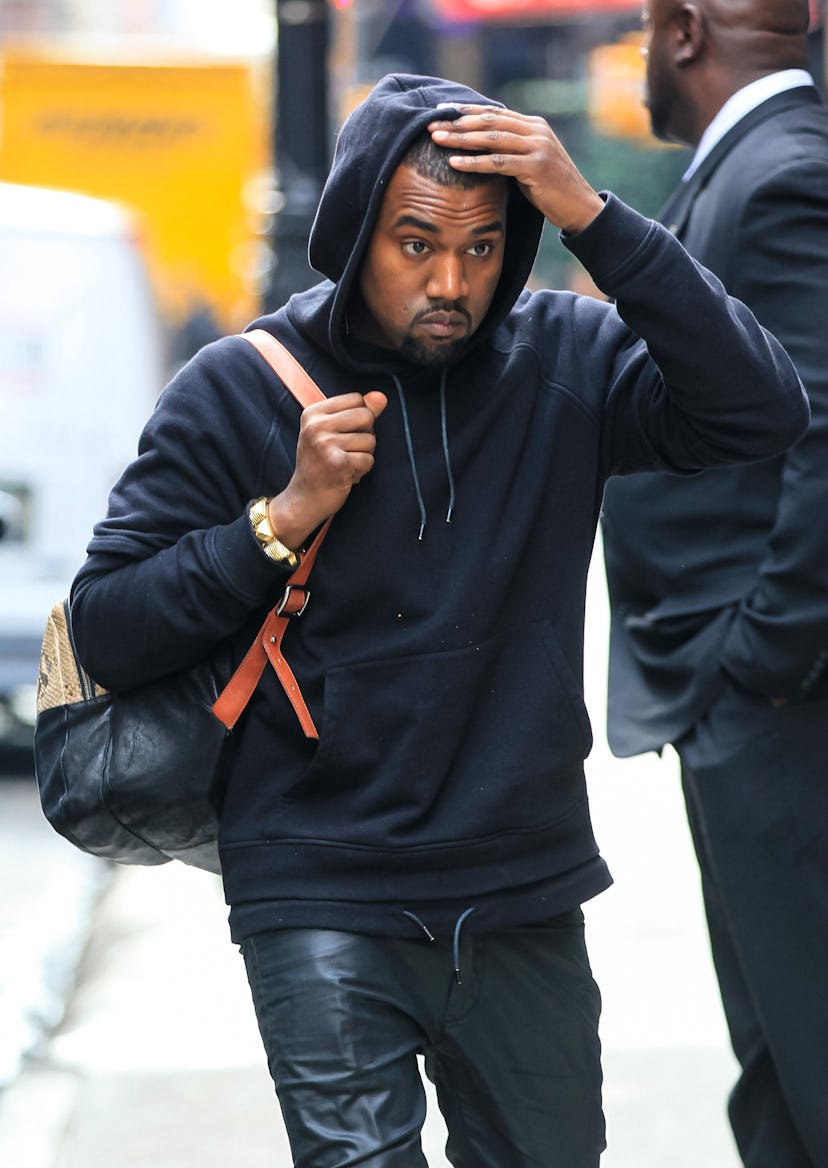 Celebrity Gemini Kanye West spotted out in New York City.