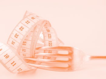 Studio shot against yellow background with negative space for text