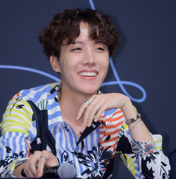 SEOUL, SOUTH KOREA - MAY 24: J-Hope of BTS attends press conference for the BTS's Third Album 'LOVE ...