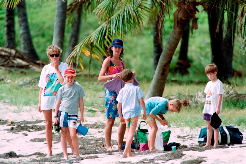 Princes William and Harry go casual on the beach. 